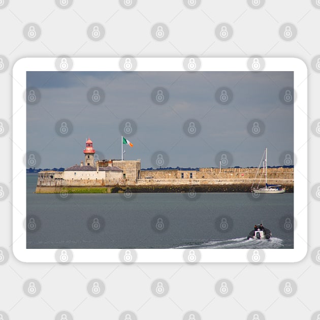 Lighthouse East Pier  Dun Laoghaire Sticker by declancarr